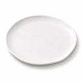 Piatto piano rotondo 26 cm in ceramica bianca - stile minimalista per tavola